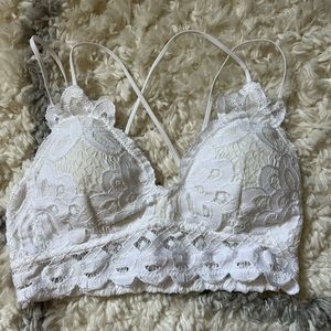 Vici Lace Bralette White Size SMALL